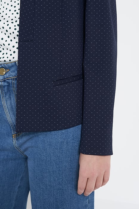 MINIMALIST NAVY JACQUARD KNIT SUIT JACKET 6