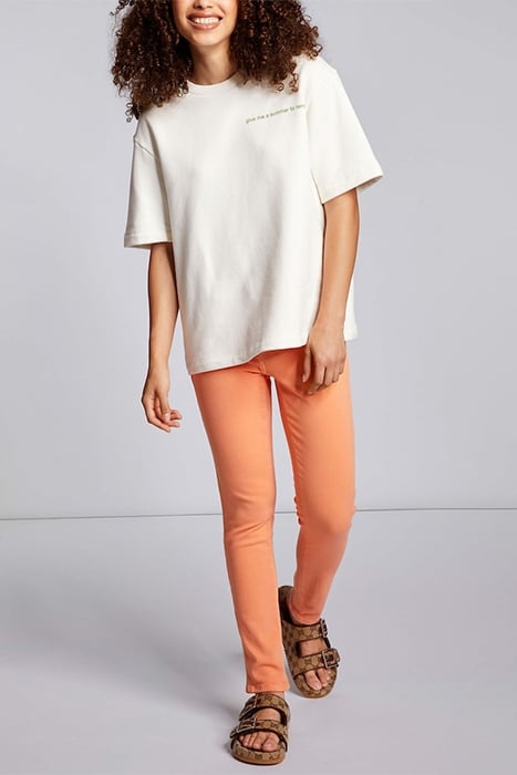 ORGANIC FELPA SWEAT T-SHIRT BUTTERMILK 1