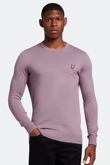 COTTON MERINO CREW JUMPER BILLBOARD PURPLE 1