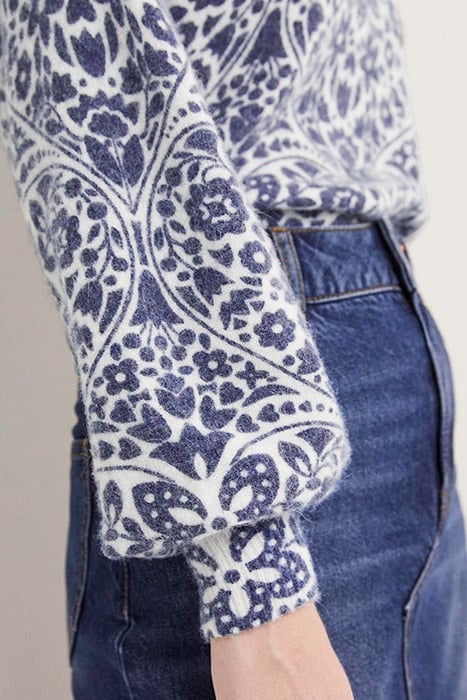 BLOUSON SLEEVE FLUFFY JUMPER FLR 4