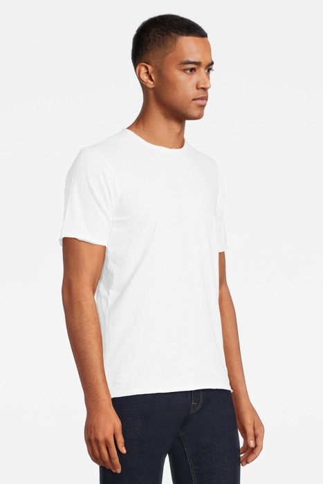BASIC ROUND NECK TEE SLUB JERSEY WHITE 4