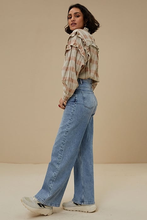 FELINE CHECK BLOUSE BROWN CHECK 4