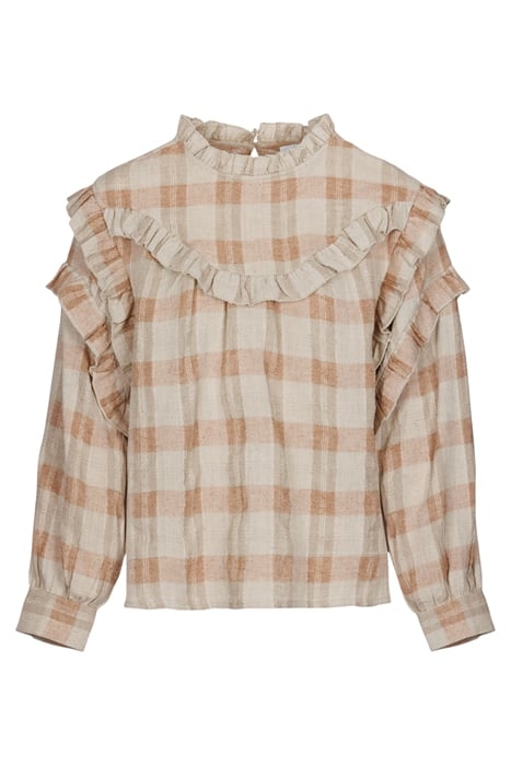 FELINE CHECK BLOUSE BROWN CHECK 5
