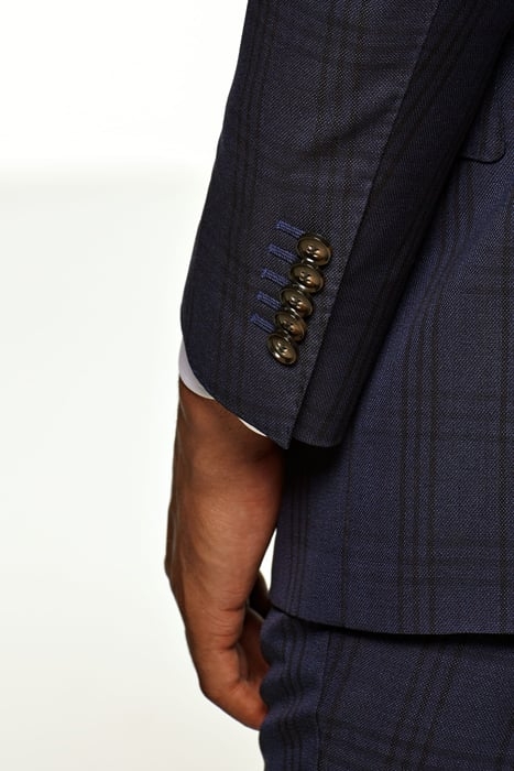 Mid Blue Checked Washington Suit 6