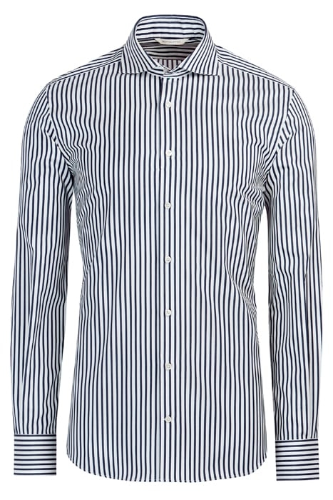 Navy Striped Slim Fit Shirt 2