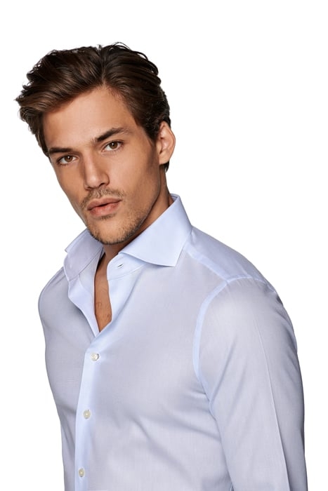 Light Blue Giro Inglese Extra Slim Fit Shirt 6