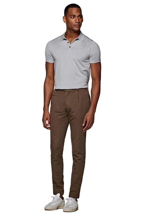 Mid Brown Pleated Campo Chino 5