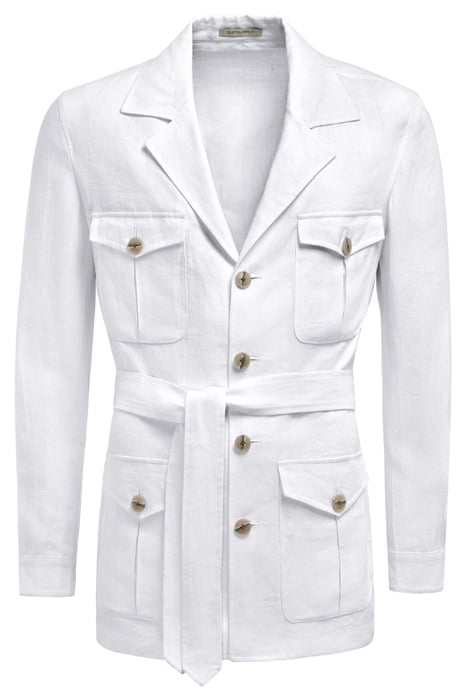 WHITE BELTED SAFARI JACKET 2