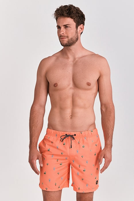 MEN SWIM SHORT OASIS MICRO PEACH NEON ORANGE 1