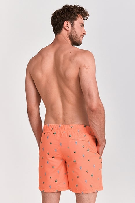MEN SWIM SHORT OASIS MICRO PEACH NEON ORANGE 2