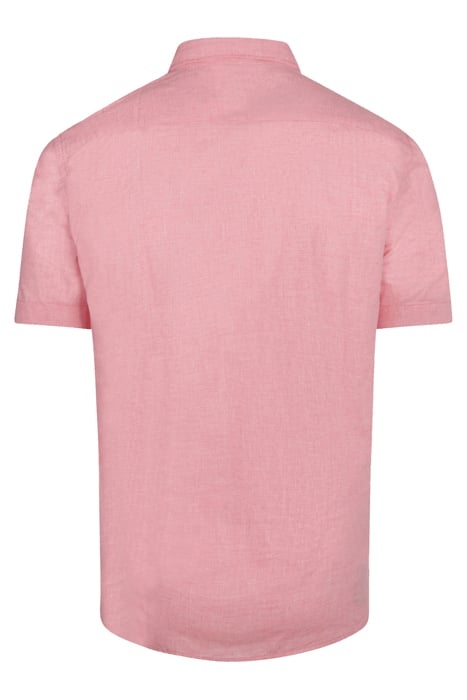 COTTON/ LINEN MINI HOUNDSTOOTH SHIRT S/S RF CORAL RED 2