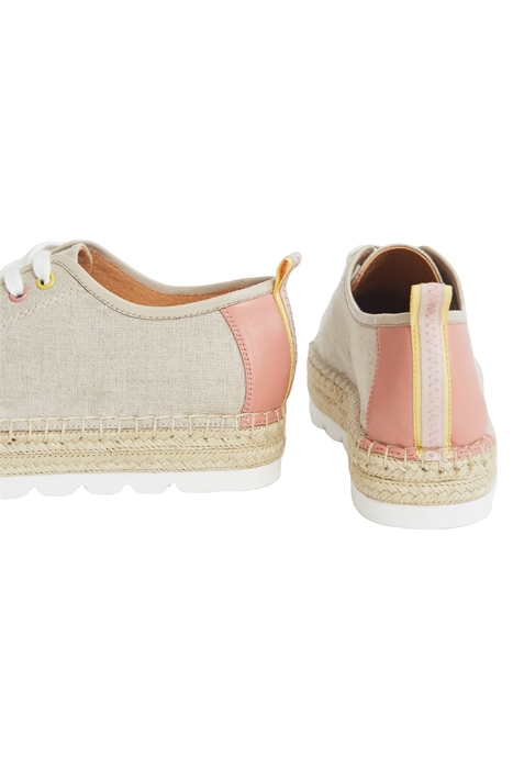ESPADRILLE LACE UP FLATFORMS WHITE 4