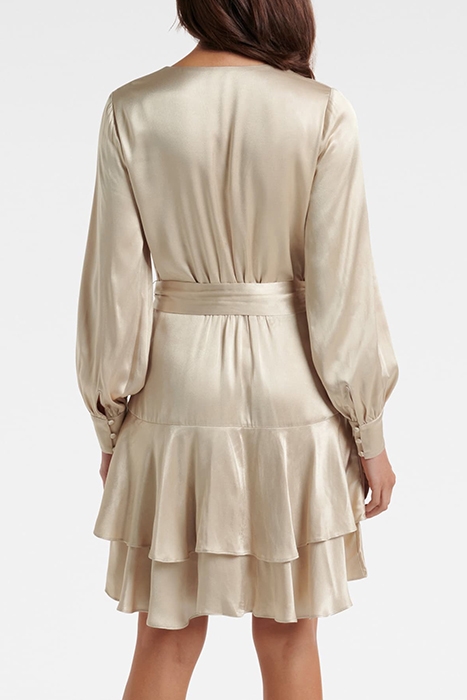 EMERSON LONG SLEEVE SATIN MINI GOLD 2