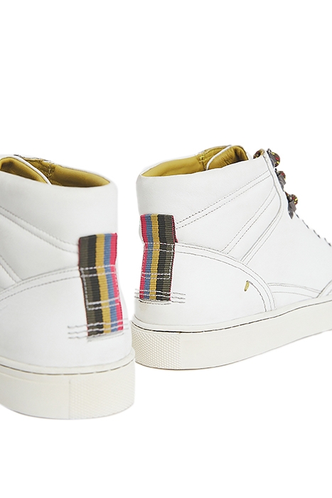 NOAH LEATHER HIGH TOP TRAINER BRIL WHITE 4
