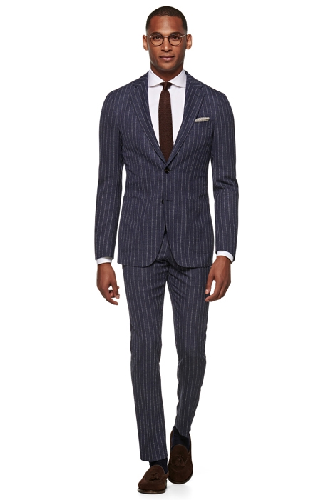 Mid Blue Striped Havana Suit 1
