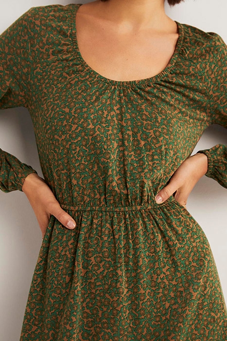 SCOOP NECK JERSEY MIDI DRESS BGR 5