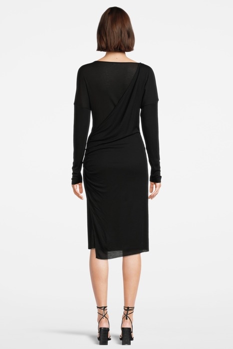 LEONIE WRAP DRESS BLACK 2