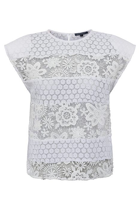 IXI WHITE LACE SHOULDER PAD TOP SUMMER WHITE 3