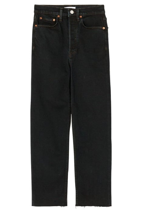 70S ULTRA HIGH RISE STOVEPIPE JET BLUE BLACK 1