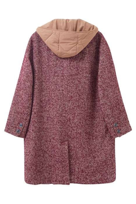 IZZY TWEED COAT PLUM 4