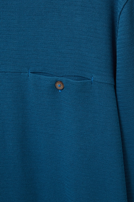 MILTON ZIG ZAG WAFFLE TEE MID TEAL 5