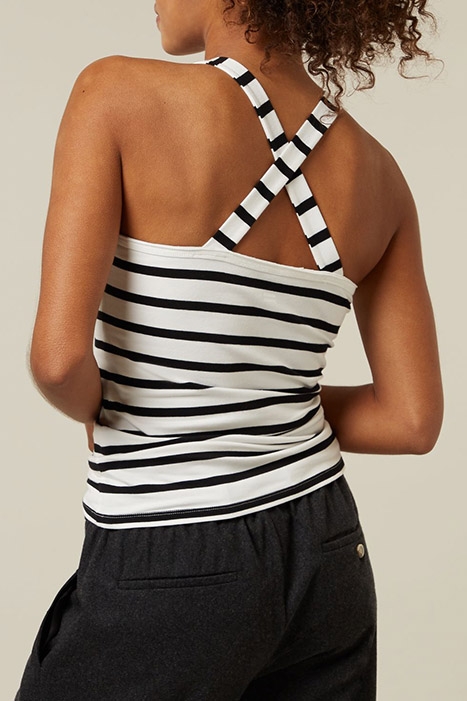 WRAPPER STRIPE ECRU/BLACK 2