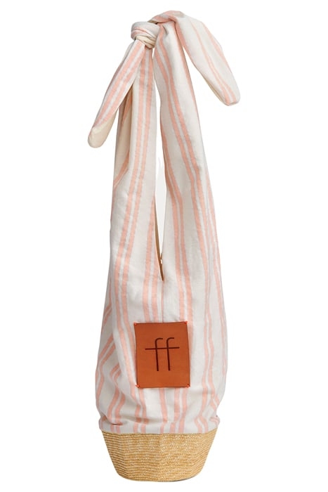 OXFORT STRIPE STRAW BUCKET BAG PETALO 1