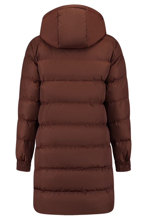 ALLI PUFFER COAT DARK BROWN 2