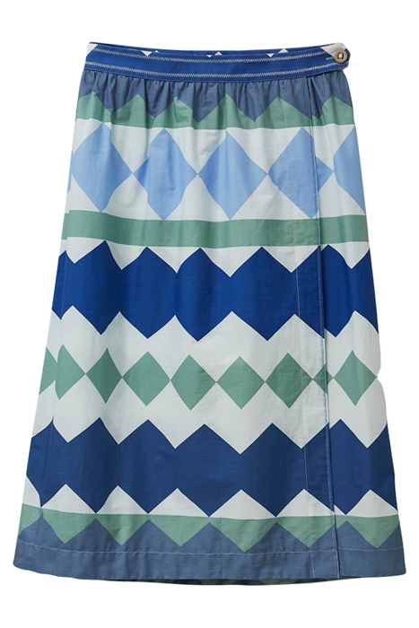 ALI COTTON WRAP SKIRT GREEN 1