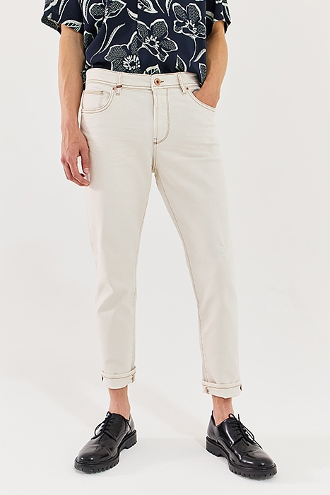 MEN’S IVORY SLIM JEANS OFF-WHITE 1