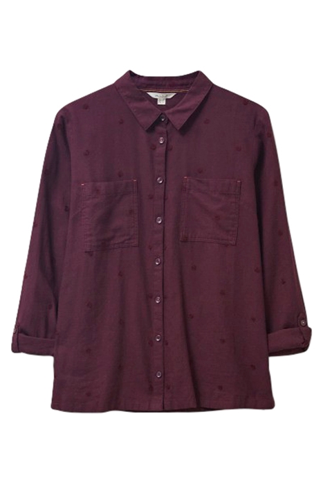 EMILIA ORGANIC COTTON SHIRT PLUM MLT 1
