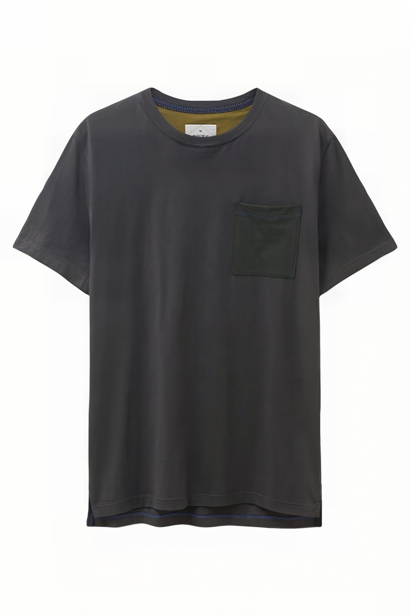 MOOR MERCERISED POCKET T SHIRT WASHED BLACK 1