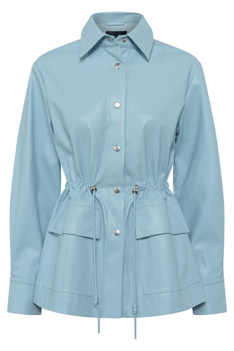 ETTA REC VEGAN LEATHER JACKET BLUE 1