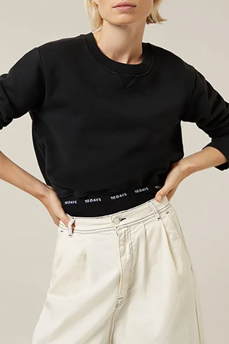 DECONSTRUCTED SWEATER ALMOST BLACK 1