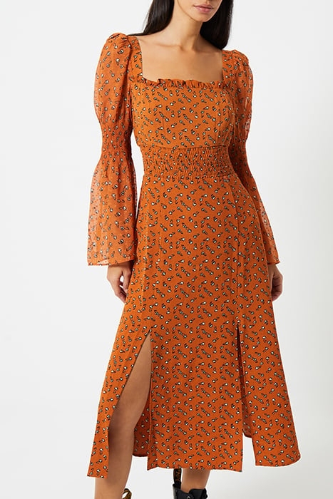 FRANCINE CALLIE DP SMCK MIDDRS LEATHER BROWN MULTI 1