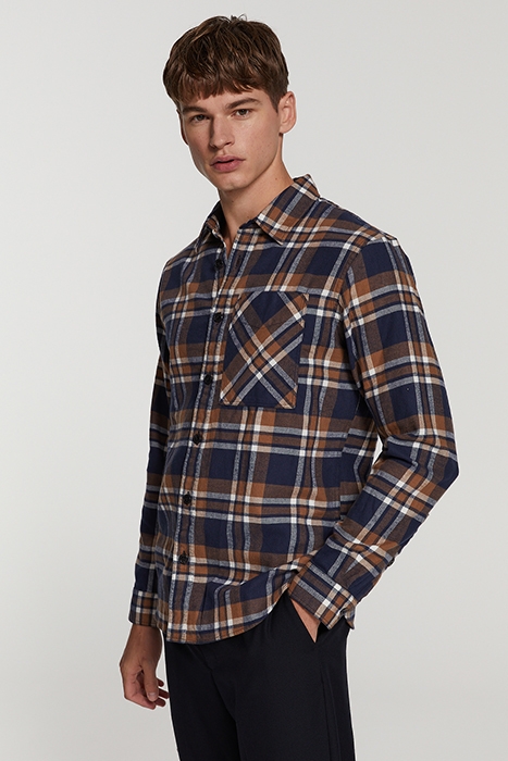 MEN CHECK SHIRT LUKE GINGERBREAD BROWN 2