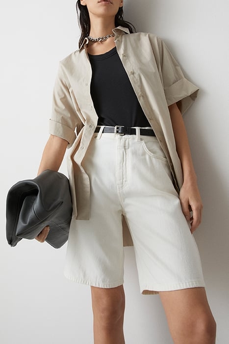 WOMEN STRAIGHT LEG SHORTS CREME 5