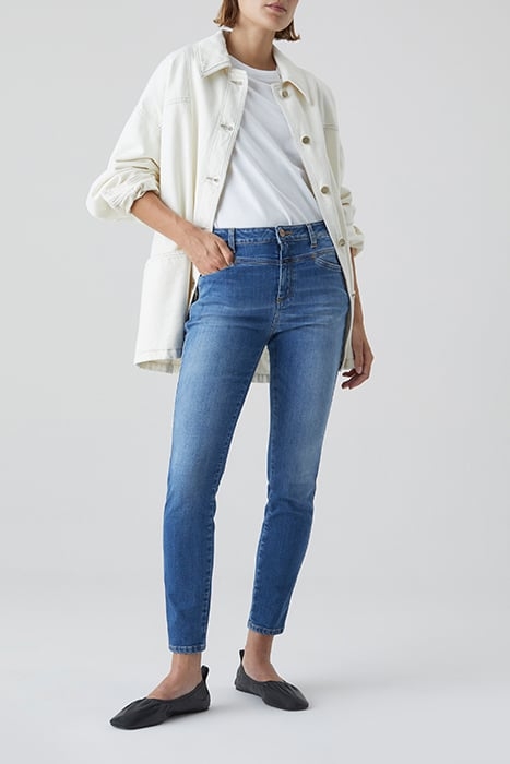 WOMEN SKINNY PUSHER JEANS MID BLUE 5