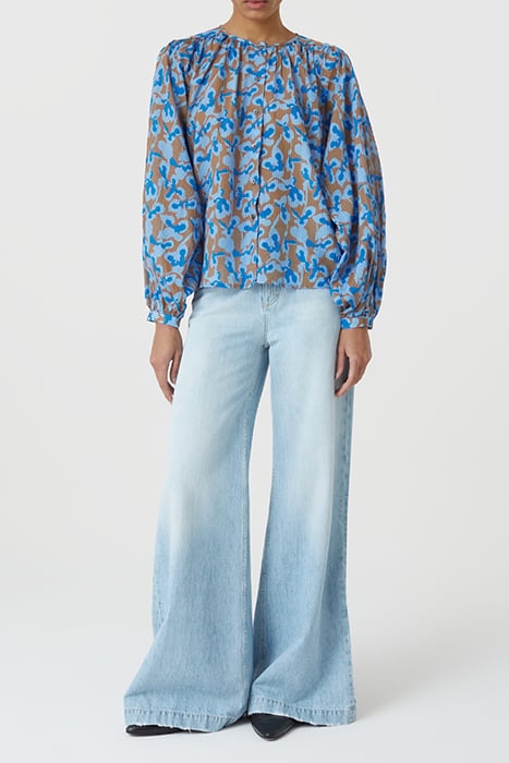 WOMEN GATHERED BLOUSE SHIRTS & BLOUSES NUTMEG 3