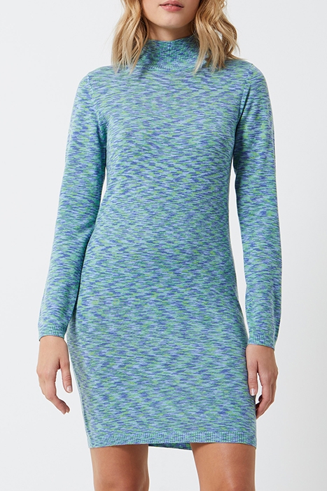 JANNA SPACE DYE MINI DRESS GREEN FLASH 1