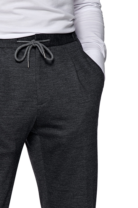 DARK GREY DRAWSTRING AMES TROUSERS 5