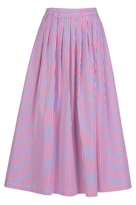 DOUBLE STRIPE SKIRT CORAL WHITE 3