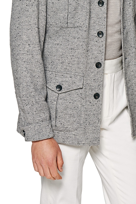 LIGHT GREY BELTED SAFARI JACKET 6