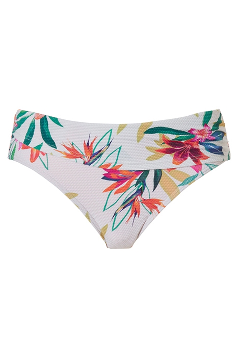 SW BO. BRIEF MID TWIST WHITE PARADISE BRIGHT FLOWER 1