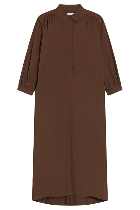 GATHERED SHIRT DRESS BRAZIL NUT 1