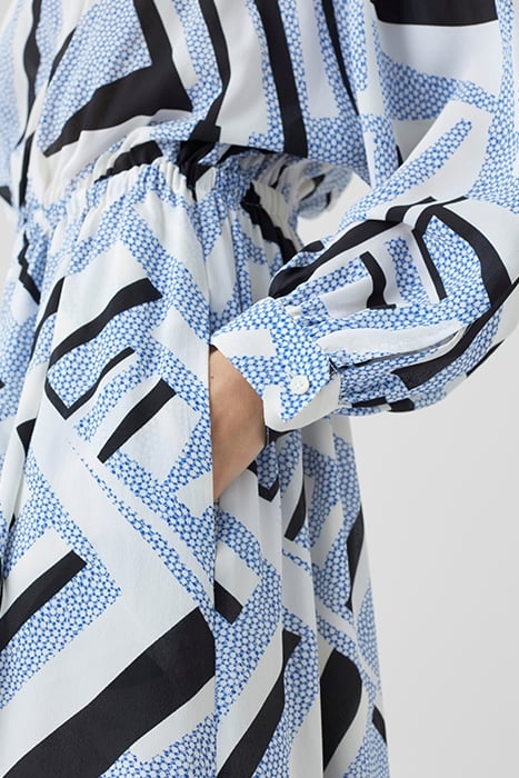 GATHERED DRESS GALAXY BLUE 5