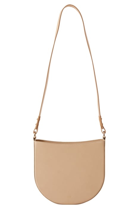 HALF ROUND BAG GRAIN BEIGE 1