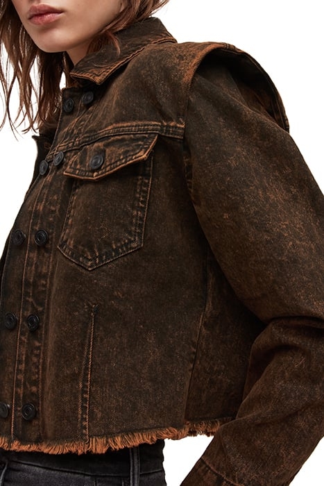 PAT DENIM JACKET MUSTARD BLACK 5