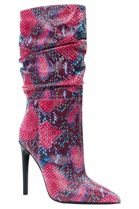 PYTHON-EMBOSSED MID-CALF BOOTS RED SNAKE 2