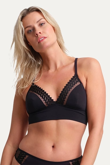 CO BRA WF TSHIRT TRIANGLE BRALETTE GRAP BLACK 2